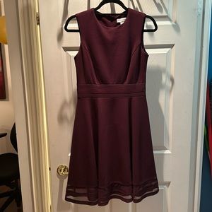 Full skirt, purple Calvin Klein dress